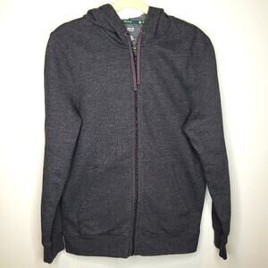 Tek Gear Ultra Soft Fleece Charcoal Gray Zip Up Hoodie Small